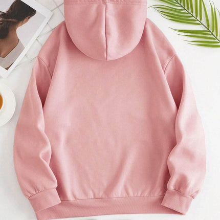 Drawstring Dropped Shoulder Hoodie - MimiStylez