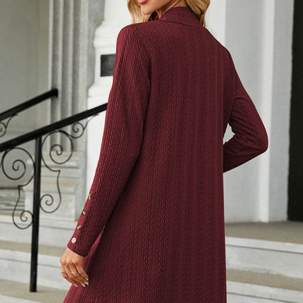 Open Front Long Sleeve Cardigan - MimiStylez