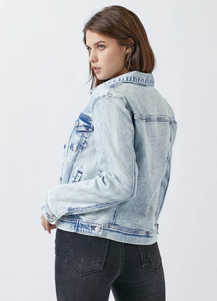 RISEN Button Up Washed Denim Jacket - MimiStylez