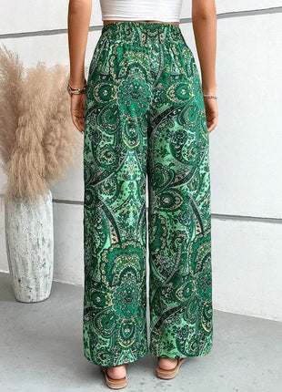 Printed Wide Leg Pants - MimiStylez