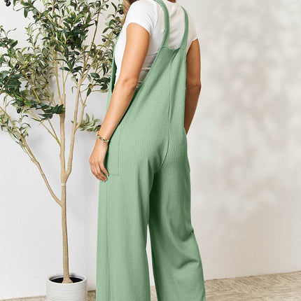 Double Take Full Size Wide Strap Overall with Pockets - MimiStylez