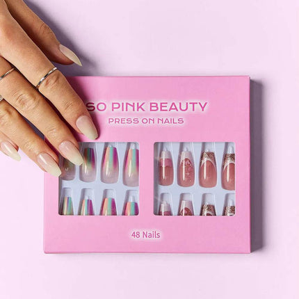 SO PINK BEAUTY Press On Nails 2 Packs - MimiStylez