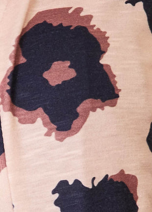 Double Take Printed Button Front Longline Cardigan - MimiStylez