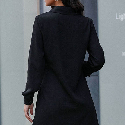 Belted Mini Shirt Dress - MimiStylez