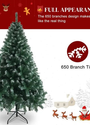 6FT Snow Tipped Christmas Tree With 812 Branches
