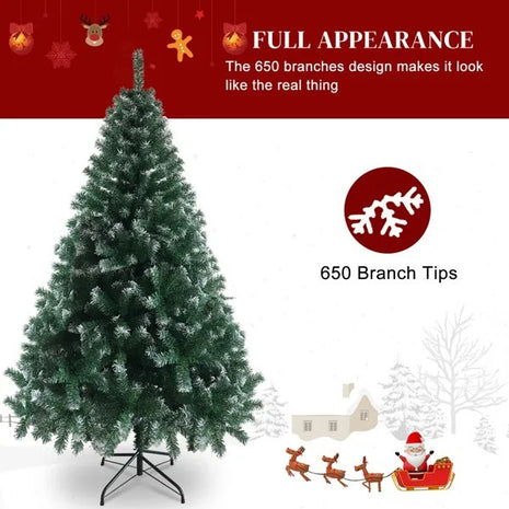 6FT Snow Tipped Christmas Tree With 812 Branches