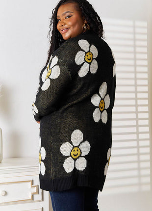 Floral Button Down Longline Cardigan - MimiStylez