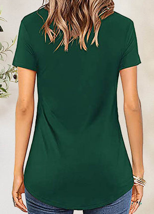 Crisscross Short Sleeve T-Shirt - MimiStylez