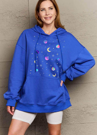 Simply Love Simply Love Full Size Dropped Shoulder Star & Moon Graphic Hoodie - MimiStylez