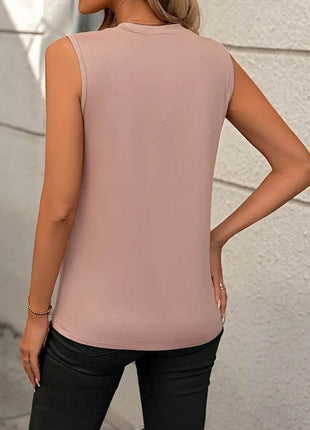 Round Neck Sleeveless Tank - MimiStylez