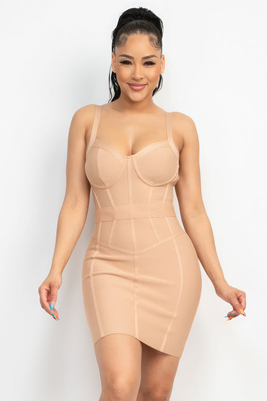 Sweetheart Wide Strap Bandage Dress