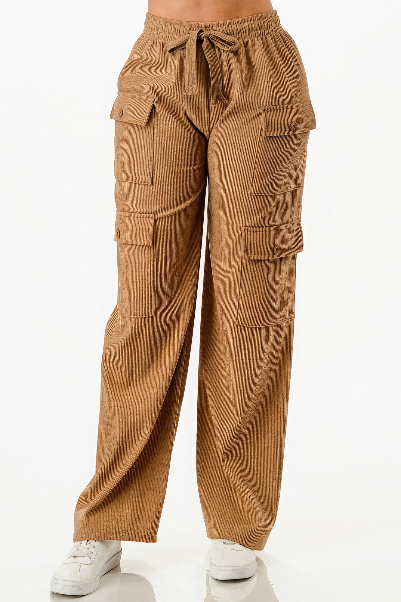 Pantalones cargo de pana lisa