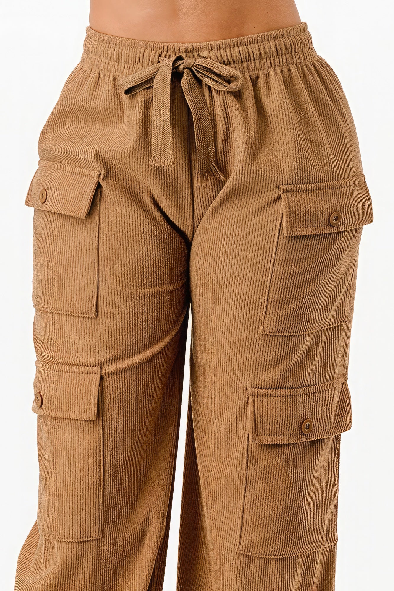 Pantalones cargo de pana lisa