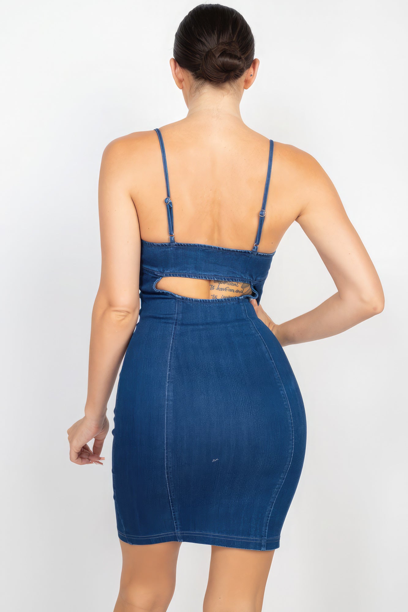 Vestido denim con botones delanteros