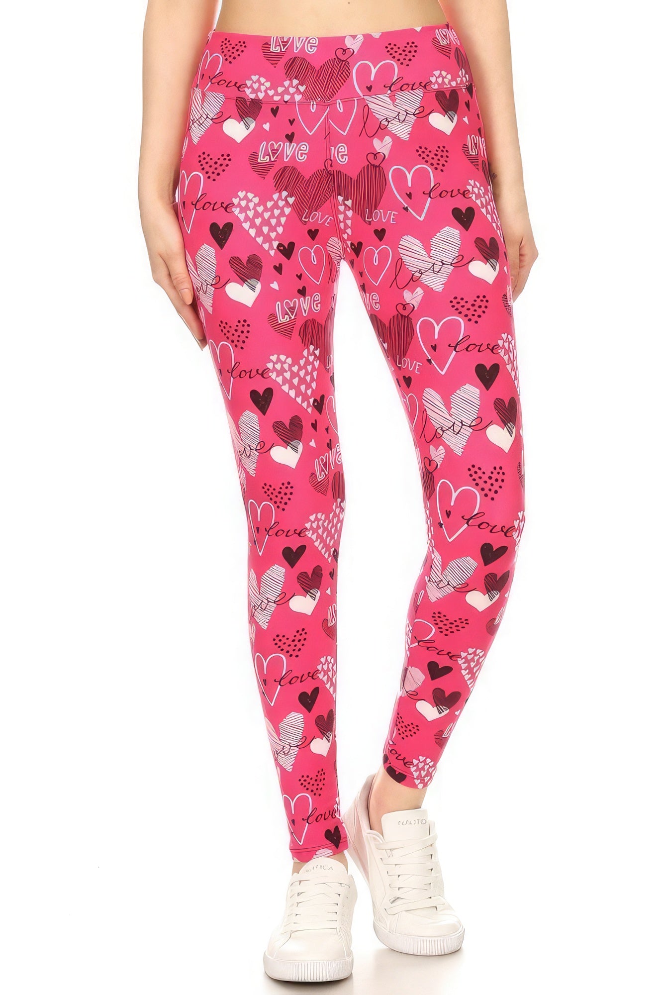 Leggings con estampado suave y mantecoso de banda de yoga