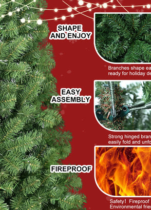 9FT Unlit Christmas Tree With 1910 Branch Tips