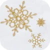 63-Inch 2-Panel Set Long Light Gold Christmas Embroidered Holiday Decor Curtains