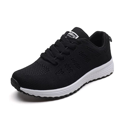 Zapatos casuales de mujer, zapatos planos de malla transpirables a la moda para caminar, zapatillas de deporte para mujer, zapatos de gimnasio, calzado femenino