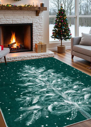 Amazon Cross-Border Christmas Decoration Crystal Velvet Living Room Coffee Table Carpet Bedroom Bedside Non-Slip And Stain-Resistant Carpet