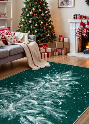 Amazon Cross-Border Christmas Decoration Crystal Velvet Living Room Coffee Table Carpet Bedroom Bedside Non-Slip And Stain-Resistant Carpet
