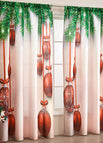Christmas red chandeliers curtains