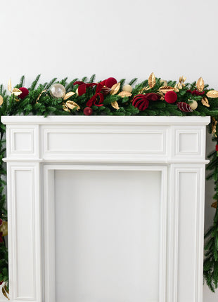 9FT Christmas Garland - Pre Decorated, Unlit