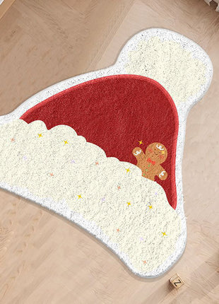 Cashmere-like Christmas Round Carpet Shaped