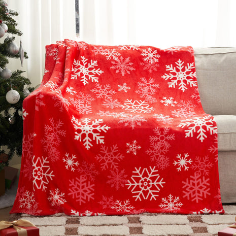Christmas Blanket Soft Flannel Christmas Blanket Warm Plush Holiday Decoration Blanket Winter Cozy Sofa Blanket