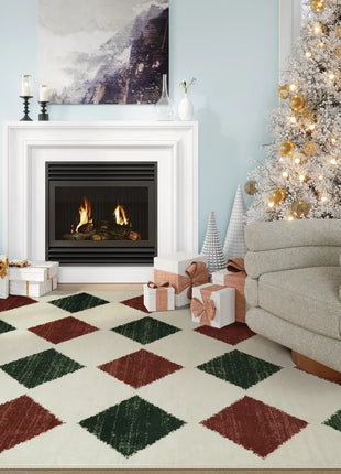 Amazon Cross-Border Christmas Decoration Crystal Velvet Living Room Coffee Table Carpet Bedroom Bedside Non-Slip And Stain-Resistant Carpet