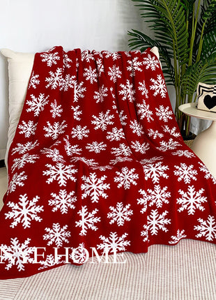 Christmas New Year Blanket Holiday Decorative Blanket Living Room Sofa Blanket Red Blanket Bedroom Bed End Blanket Cover With Knitted Blanket