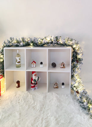 8FT Flocked Christmas Garland