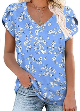 Milk Silk Abstract Printed V-neck - MimiStylez