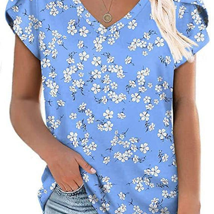 Milk Silk Abstract Printed V-neck - MimiStylez
