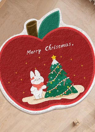 Cashmere-like Christmas Round Carpet Shaped