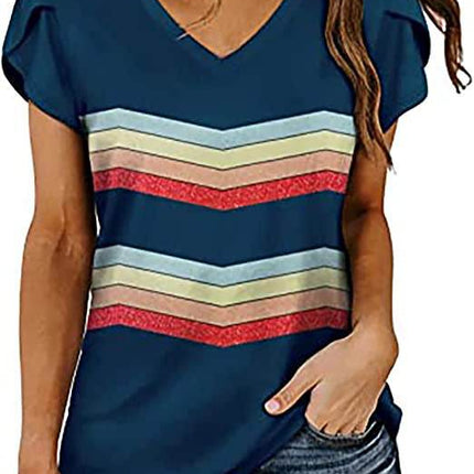 Milk Silk Abstract Printed V-neck - MimiStylez