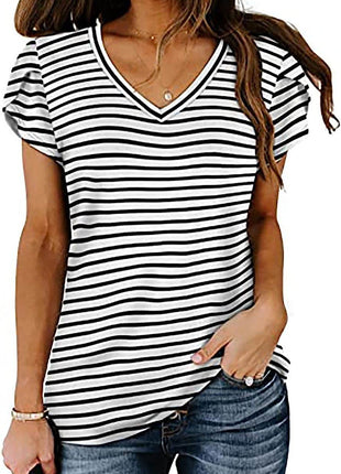 Milk Silk Abstract Printed V-neck - MimiStylez