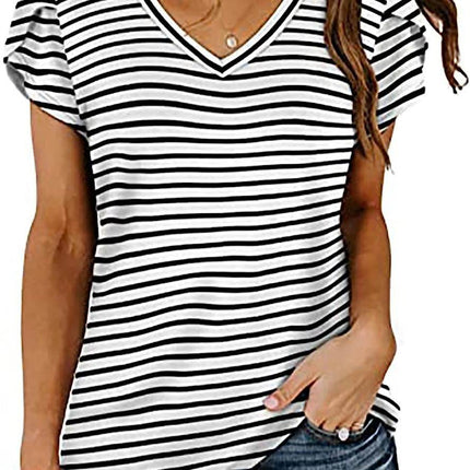 Milk Silk Abstract Printed V-neck - MimiStylez