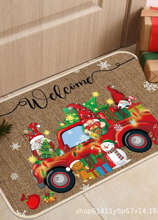Amazon Christmas Door Decoration Foot Mats, Welcome Mats, Home Kitchen Oil-Absorbing And Water-Absorbing Floor Mats, Bathroom Door Mats