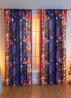Blue bottom Christmas gift curtain