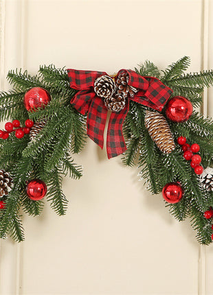 Christmas 3 PC Set - Garland, Wreath, Swag Wall Hanging Christmas Decoration Set