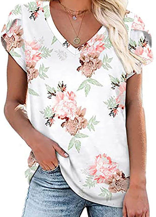 Milk Silk Abstract Printed V-neck - MimiStylez