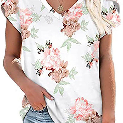 Milk Silk Abstract Printed V-neck - MimiStylez