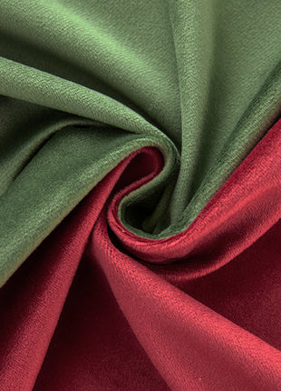 Christmas Curtain - Shading Vintage Finished Velvet Stitching Curtain