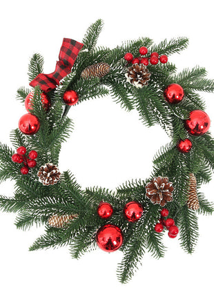 Christmas 3 PC Set - Garland, Wreath, Swag Wall Hanging Christmas Decoration Set