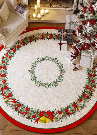 Christmas Rug - Living Room Red Festive Carpet Absorbent Non-slip