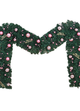 9FT Christmas Pre Lit Decorated Garland