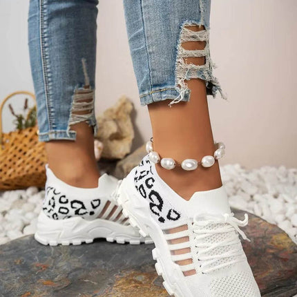 Women's Shoes [Leopard print sneakers] lightweight and breathable women's casual sneakers - MimiStylez