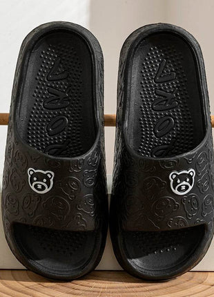 Cute Bear Women Slippers Summer Indoor Soft Cartoon Sandals Bathroom Anti-slip Outdoor Comfy Leisure Shoes Couple - MimiStylez