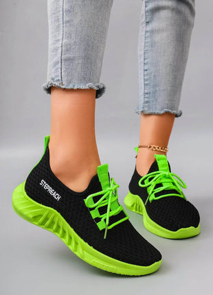 Women's Breathable Mesh Flat Shoes, Women's Shoes, Casual Sneakers Shoes - MimiStylez