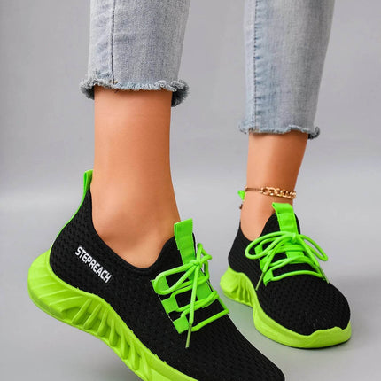Women's Breathable Mesh Flat Shoes, Women's Shoes, Casual Sneakers Shoes - MimiStylez